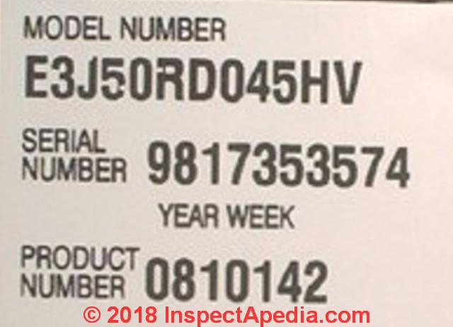 American or American Appliance Manufacturing Inc. Water Heater age
