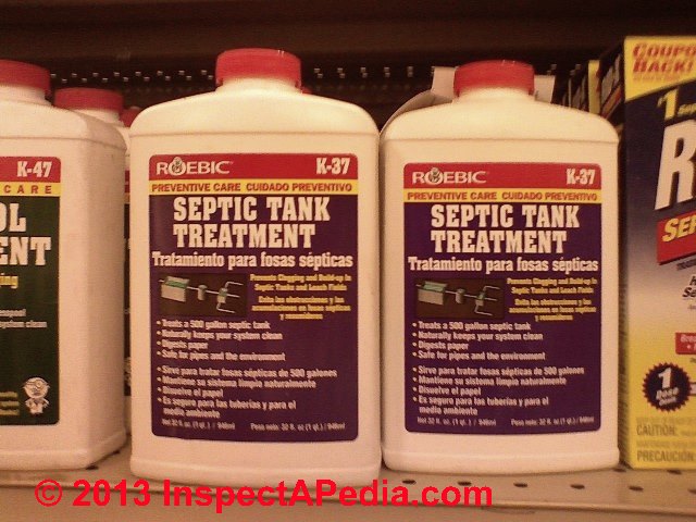 Septic Tank Treatments & Drainfield Treatments, Additives, Chemicals vs