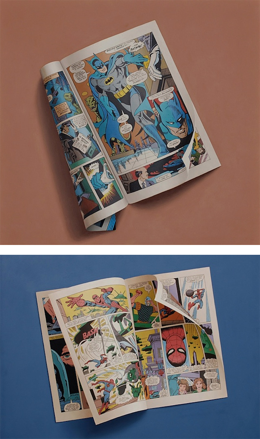 Photorealistic Comic Book Paintings by Sharon Moody Daily design