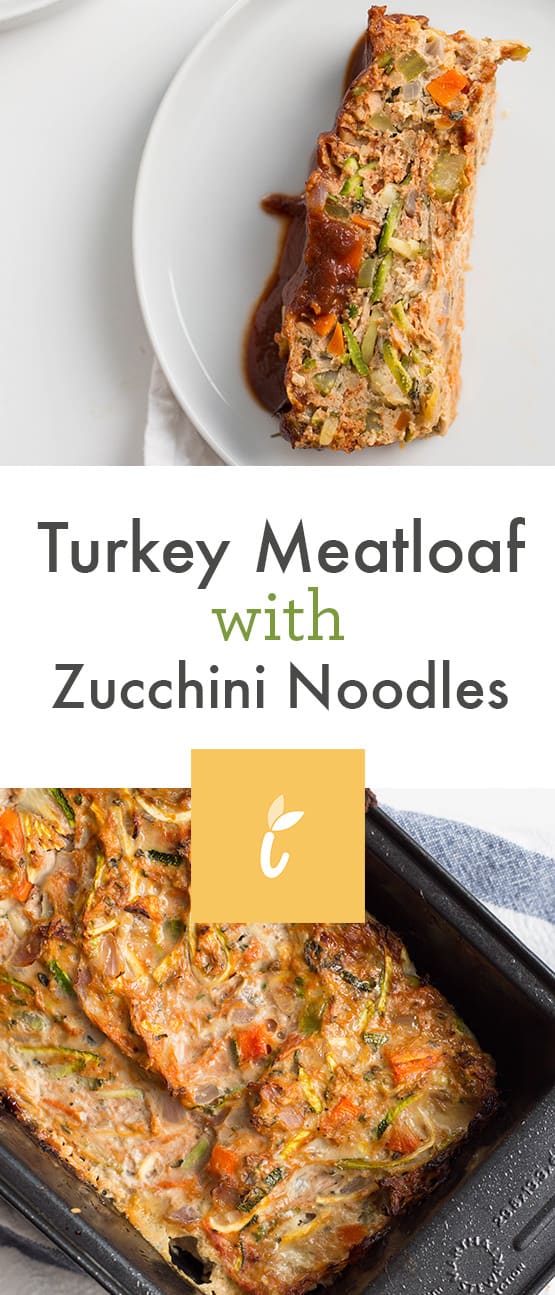 GlutenFree Turkey Meatloaf with Zucchini Noodles Inspiralized