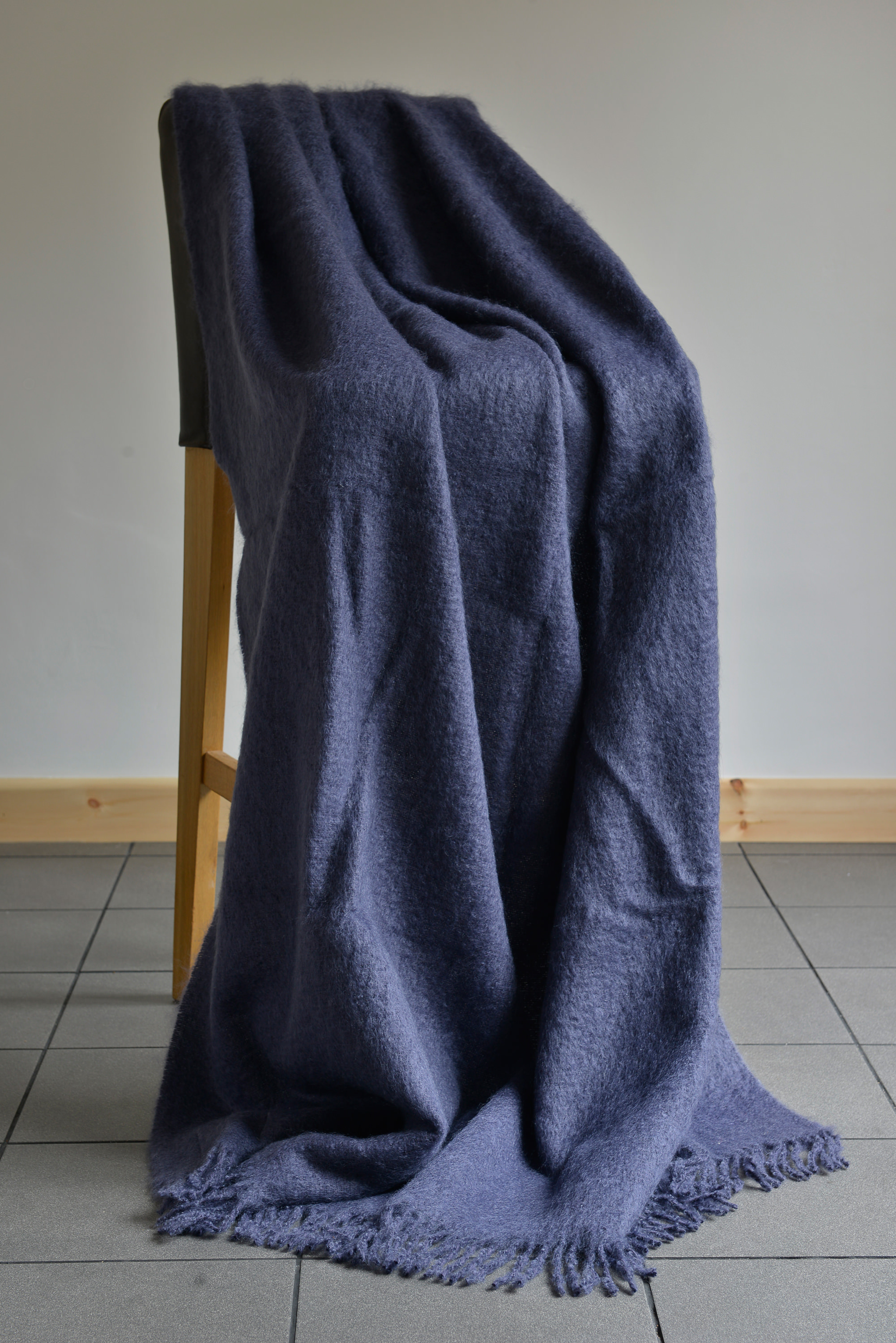 Buy a blue woollen Foxford blanket throw from Irish Inspiration Irish