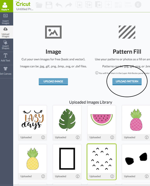 How to Pattern Fill in Design Space Cricut