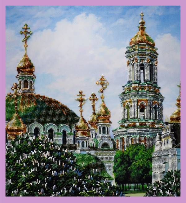 Bead embroidery kit Holy place of Ukraine 1 hand embroidery needlework