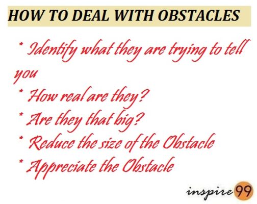 How To Deal With Obstacles Inspire 99