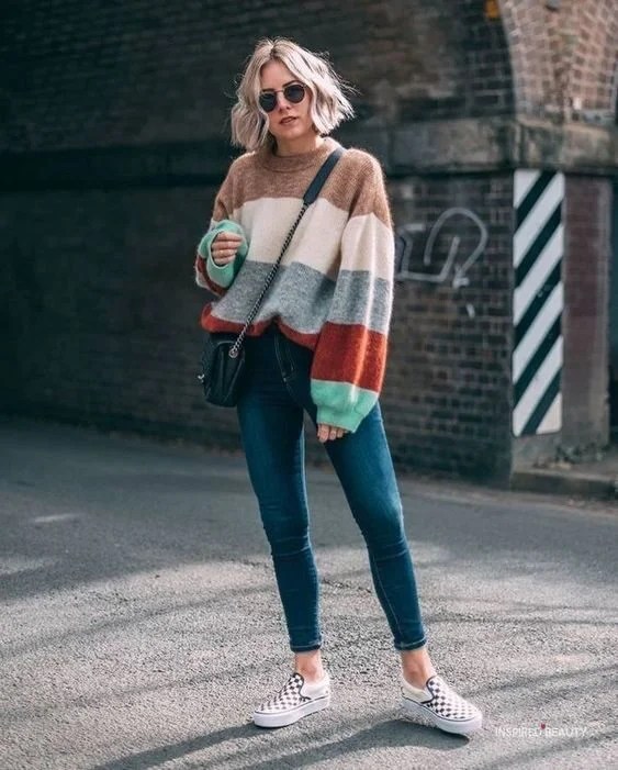 18 Cute and Cozy ways to Style Chunky Sweater Inspired Beauty
