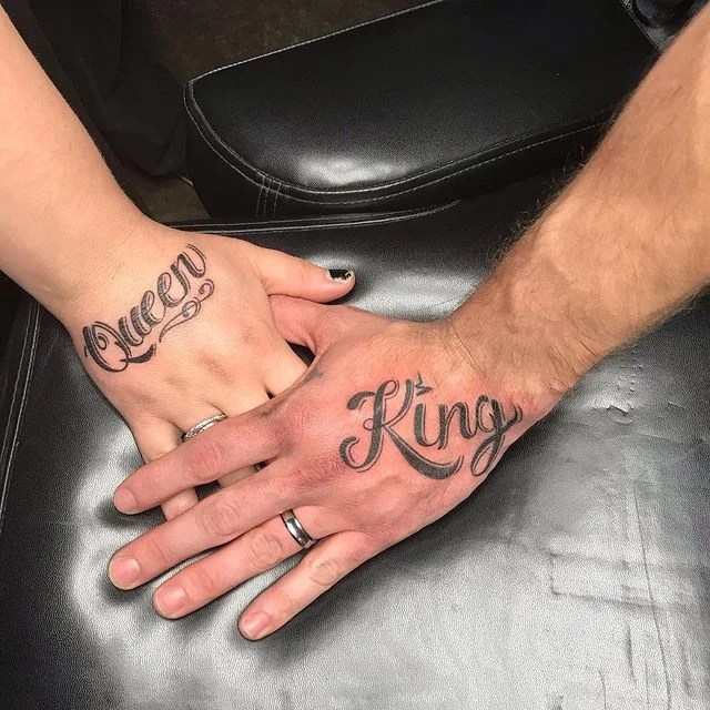 24 King And Queen Tattoos For Couples - Inspired Beauty 640_x_640_jpg
