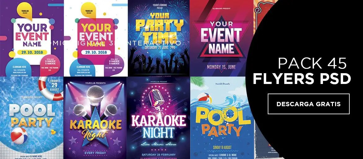Free Flyer PSD Pack 45 en full HD Descarga Gratis