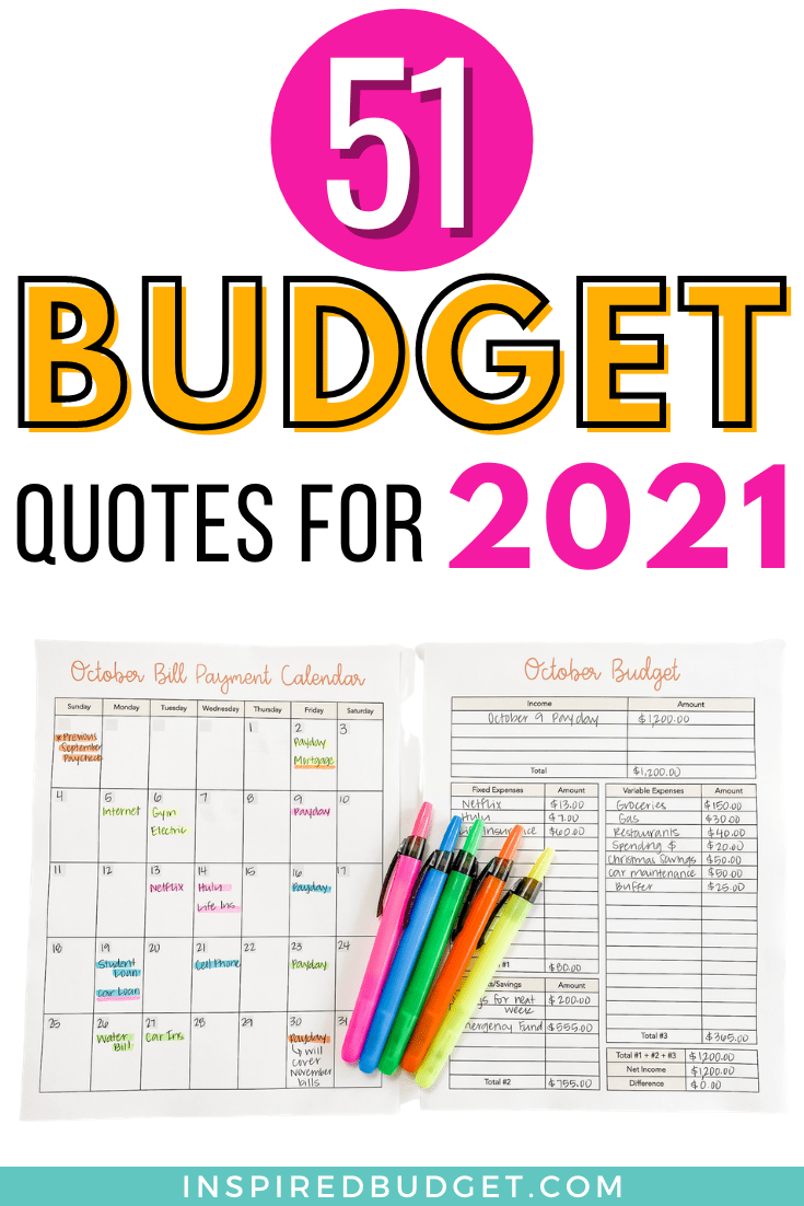 51 Budget Quotes To Keep You Motivated in 2021 Inspired Budget