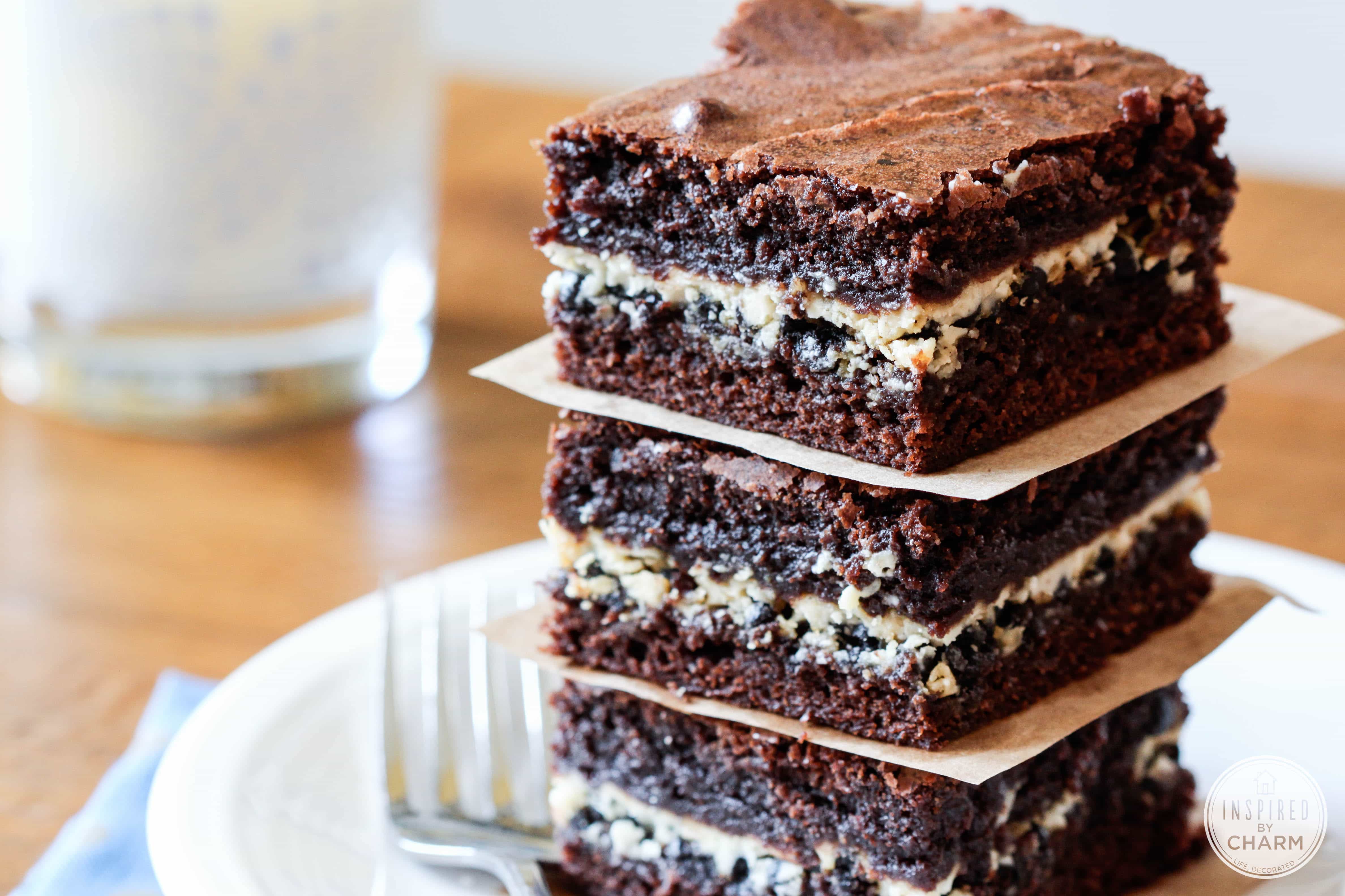 Cookies and Cream Filled Brownies