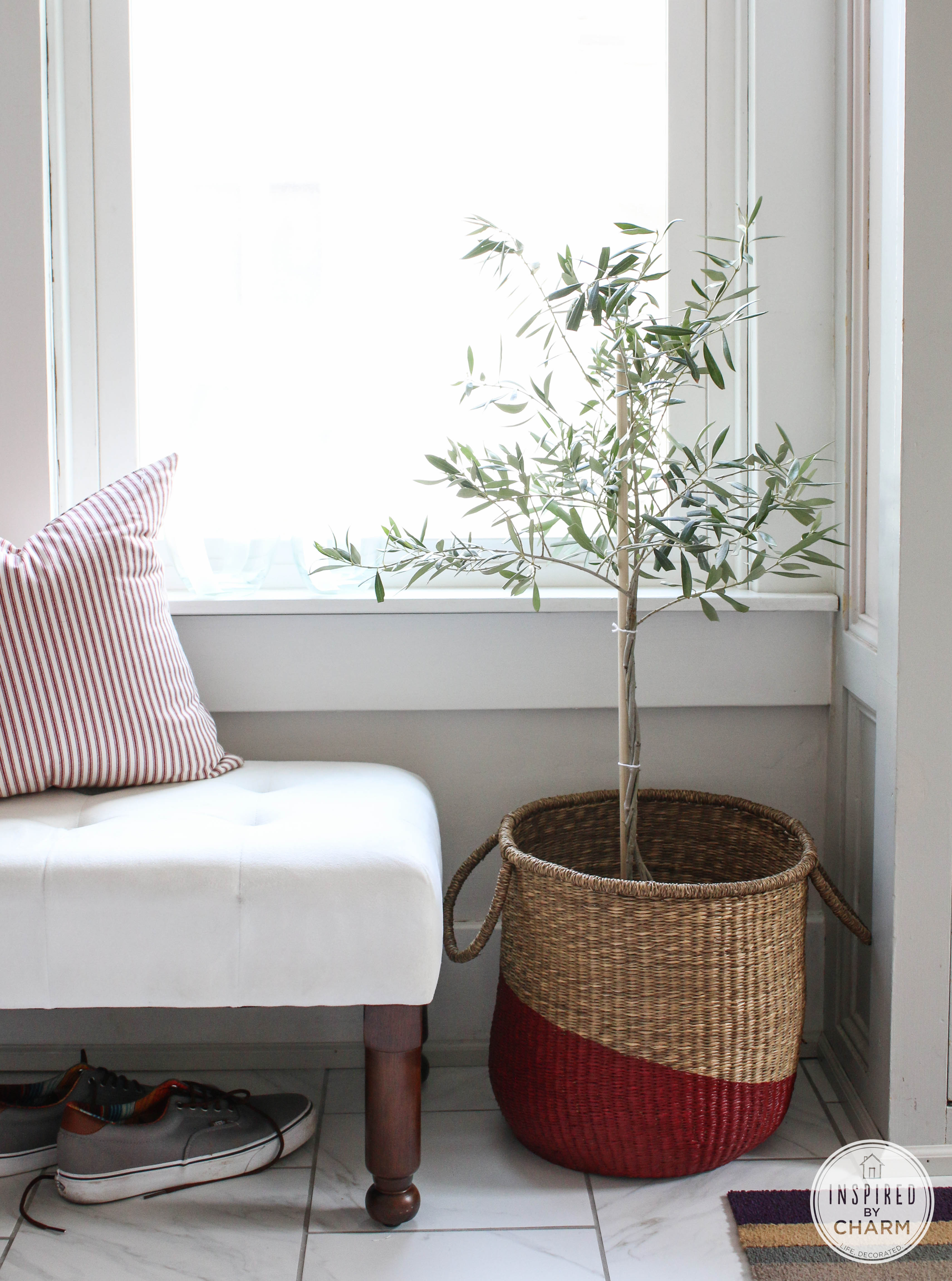 DIY Paint Dipped Basket Inspired by Charm