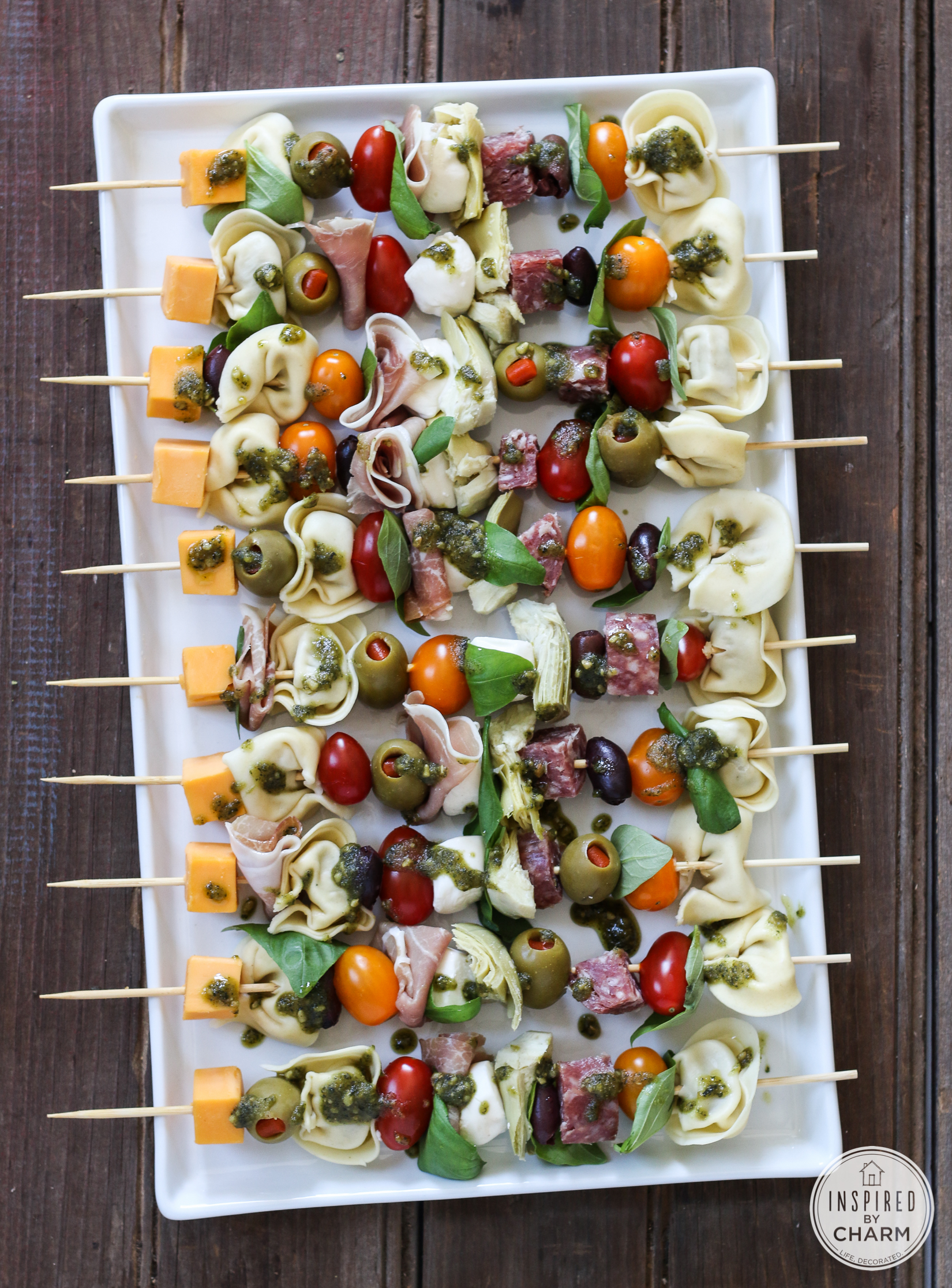 Antipasto Kabobs Inspired by Charm