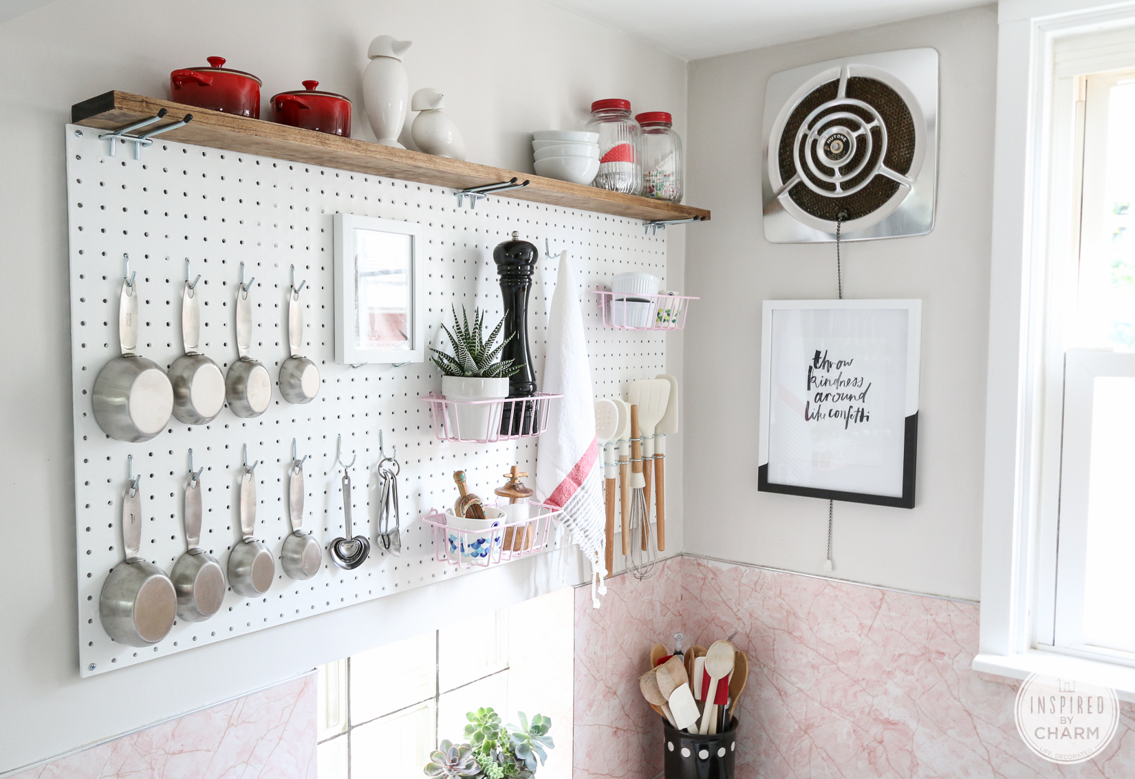 Pegboard Kitchen Storage