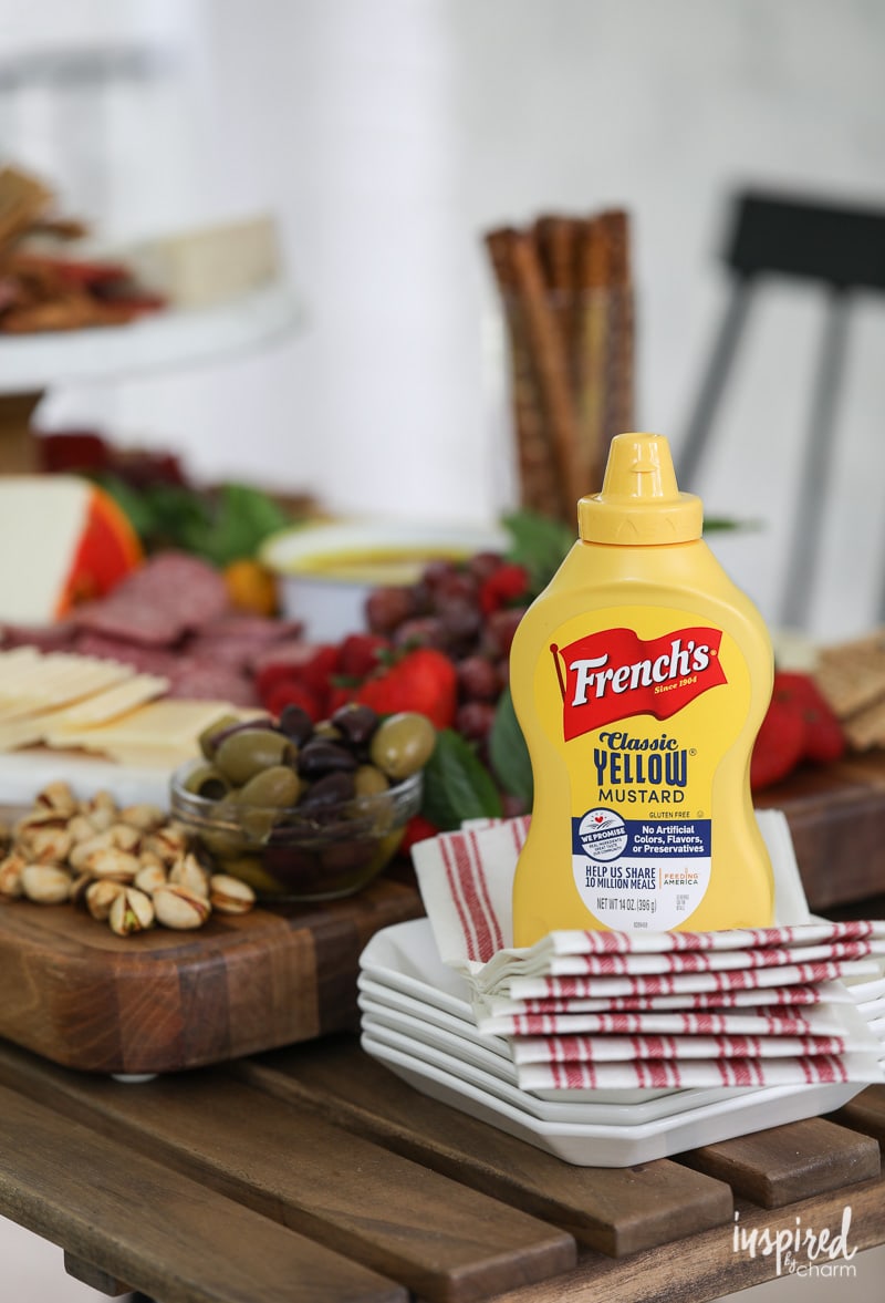 Summer Cheese Board with Two Homemade Mustard Dipping Sauces