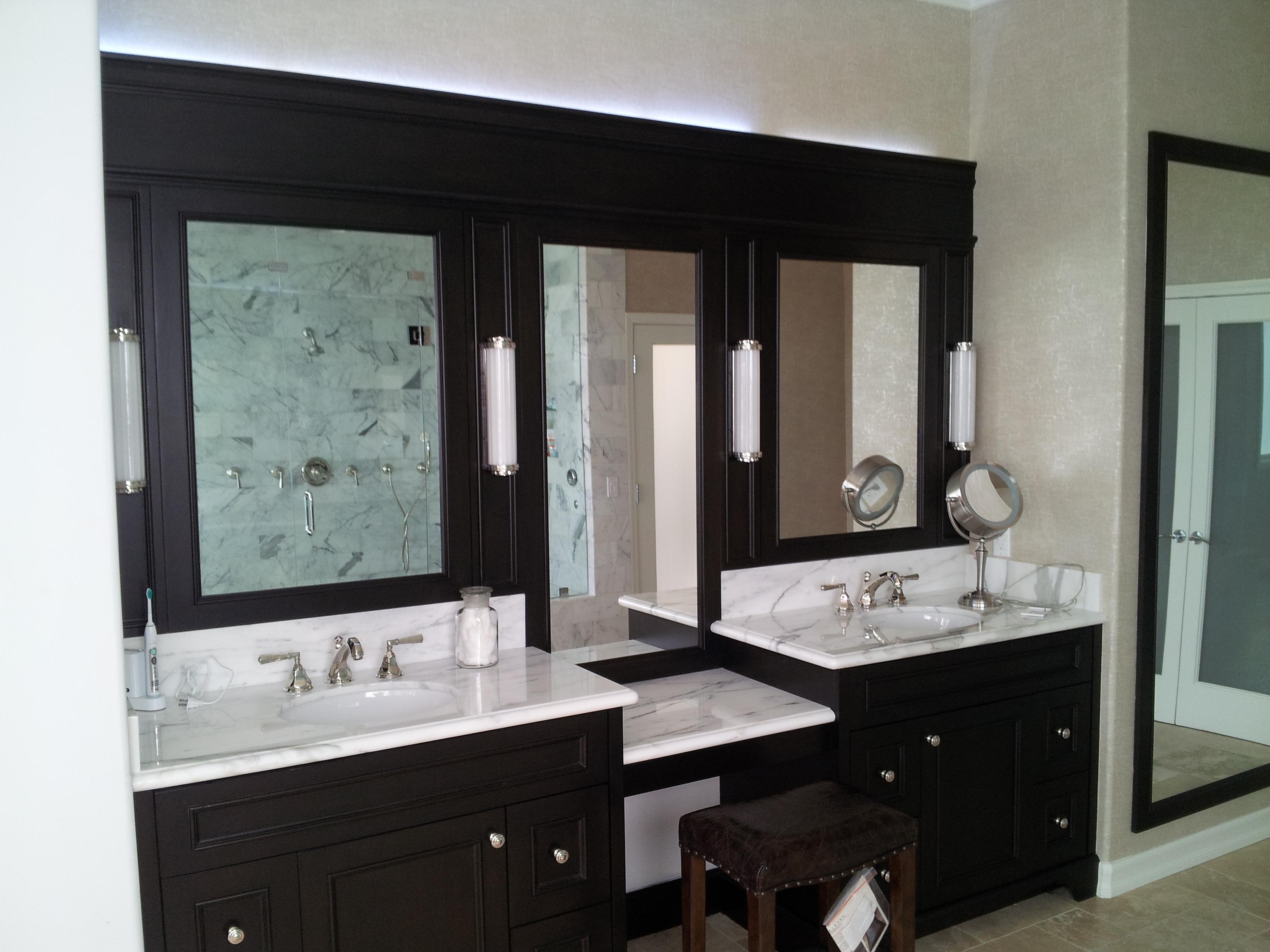 Ikea Vanities Using Wall with Different heights