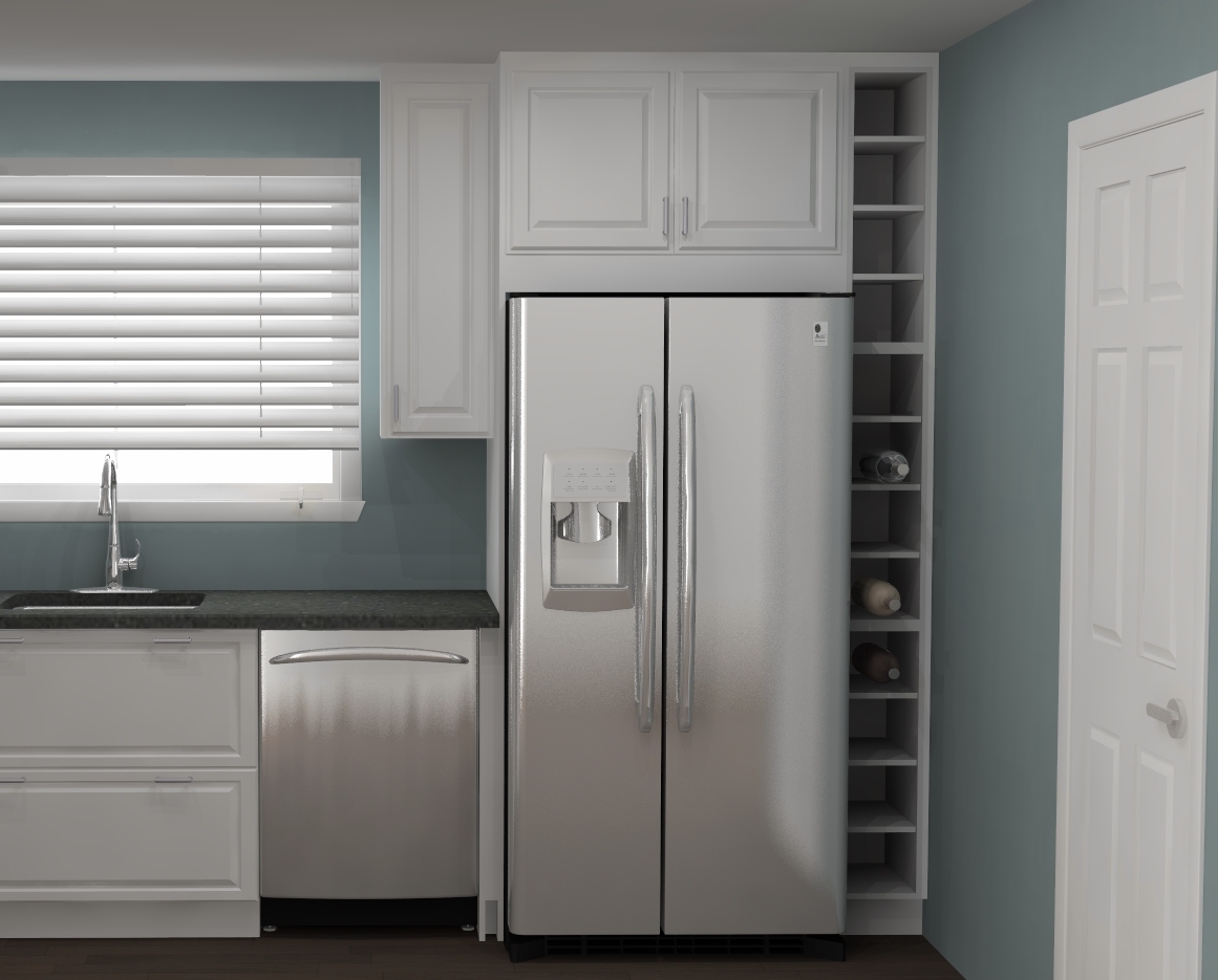 IKEA Kitchen Hack A Custom Wine for a Narrow Space