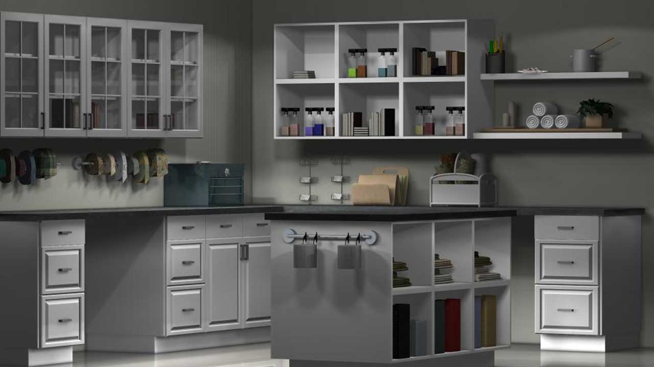 An Craft Room With Kitchen