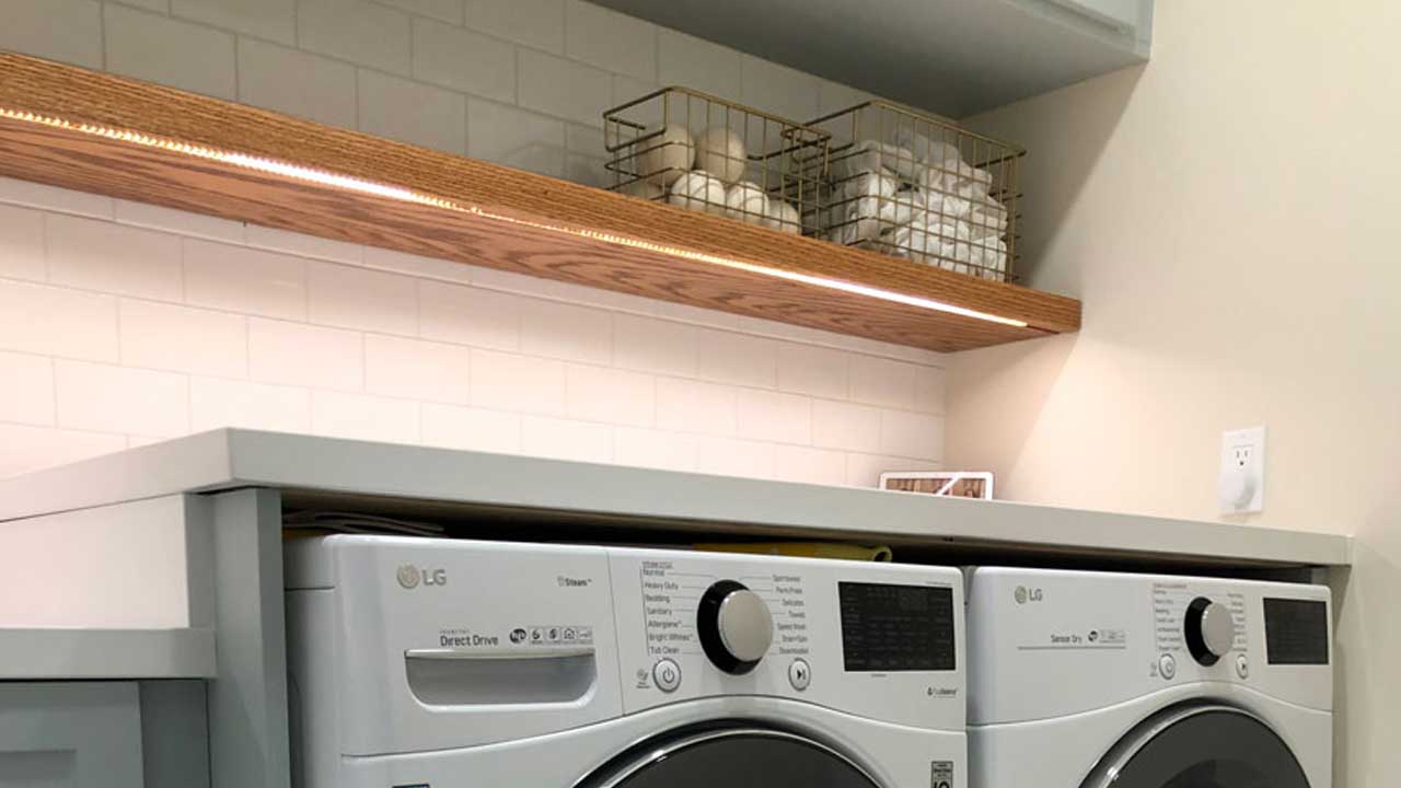 Affordable Laundry Room Designed Using IKEA SEKTION