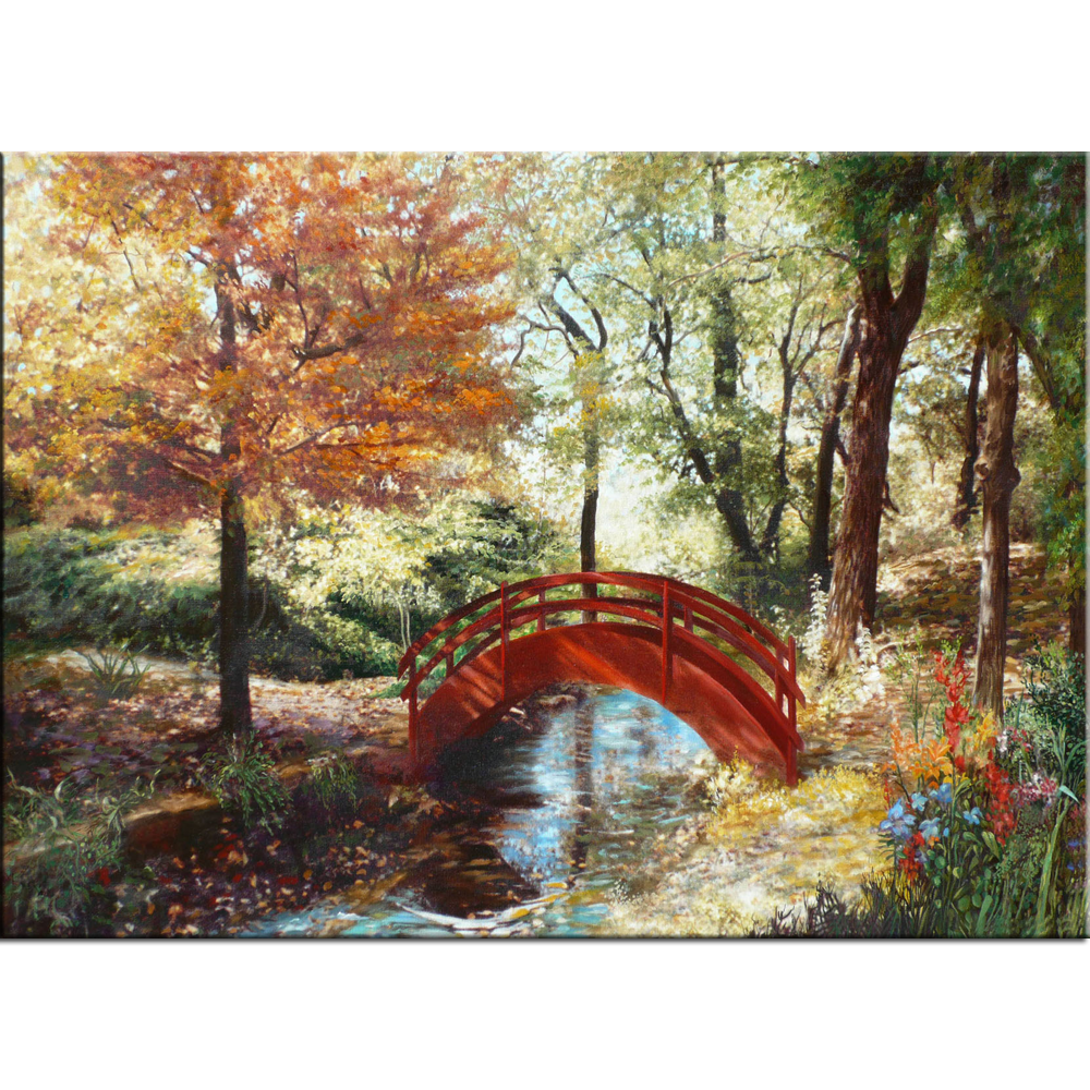 The Garden Bridge Limited Edition Giclee on canvas Inspired Origination