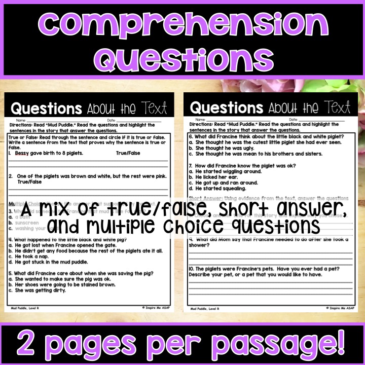 Level R Guided Reading Passages and Comprehension Questions - Inspire