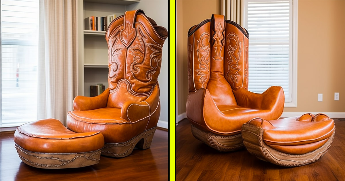 These Giant CowƄoy Boot Shaped Chairs Are the Ultiмate Yeehaw in Hoмe