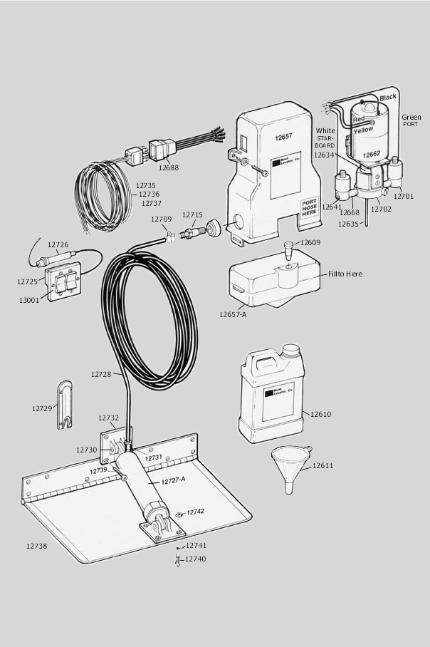 Parts Diagram - Insta-Trim Boat Levelers
