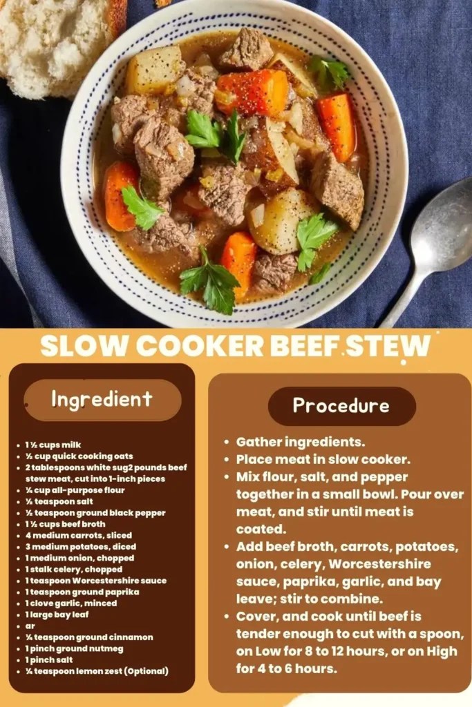 Slow cooker classic beef stew