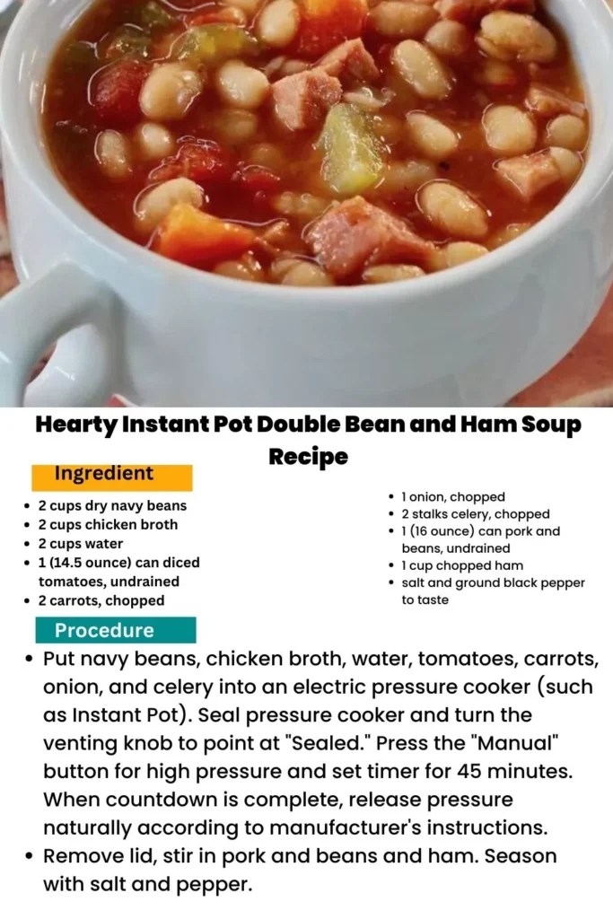 Savory Instant Pot Ham and Bean Medley Soup
