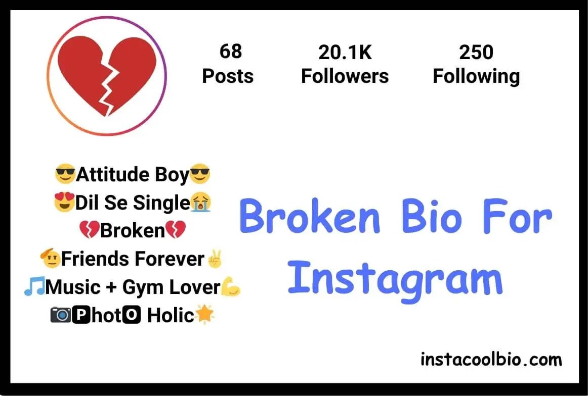 950+ Broken Bio For Instagram Instagram Bio For Broken Heart Insta