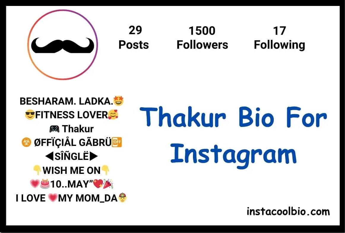 1150+ Thakur Bio For Instagram Instagram Bio For Thakur Boys and
