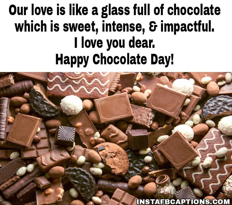 Happy Chocolate Day Status For Husband With the newest chocolate text