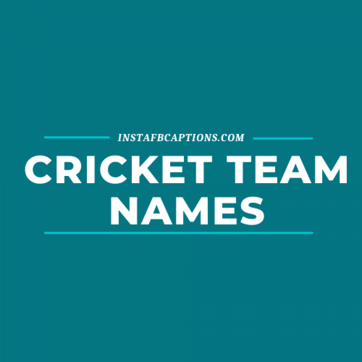 Cricket Local Team Names