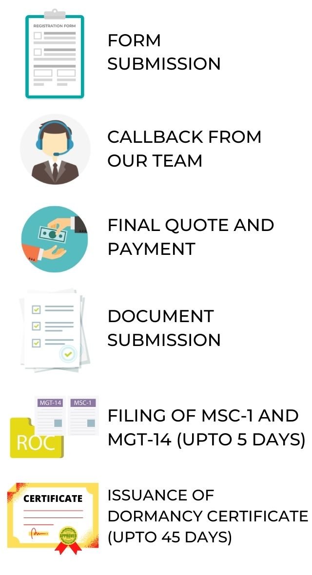 Dormant status or Inactive company InstaFiling File MSC1 form