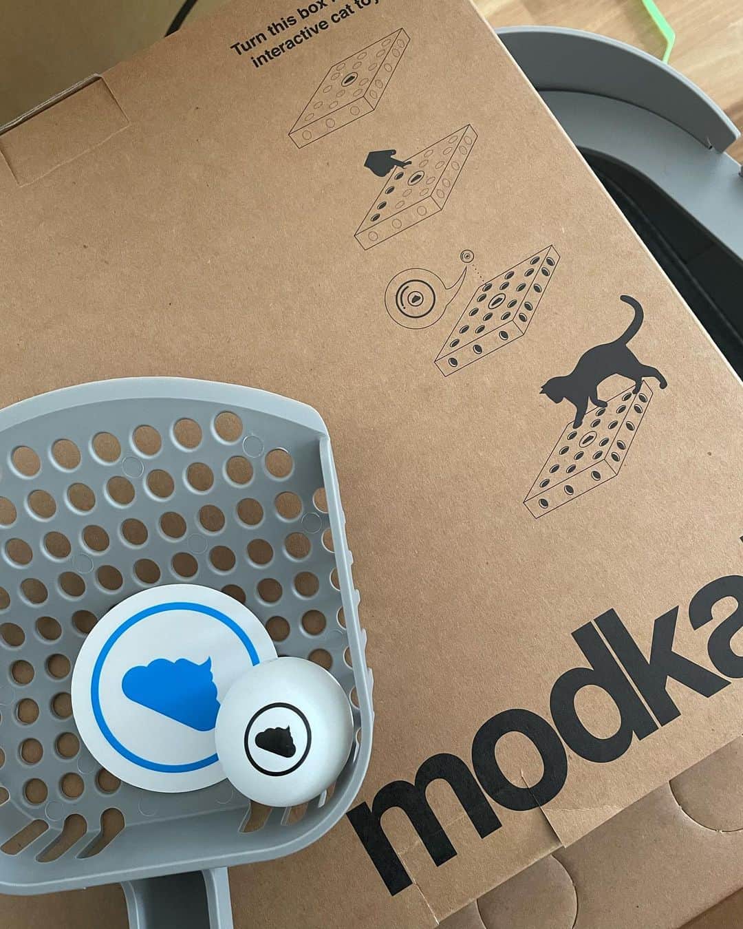 猫沢エミさんのインスタグラム写真 (猫沢エミInstagram)「我が家に modkat のキャットイレがやってきたのが先週のこと