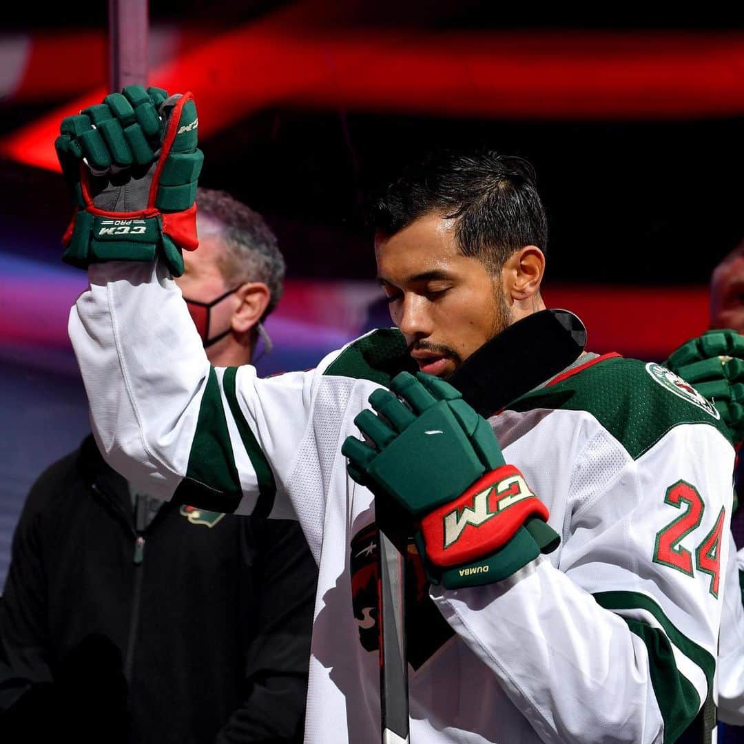 NHLさんのインスタグラム写真 (NHLInstagram)「matt.dumba raises his fist during the
