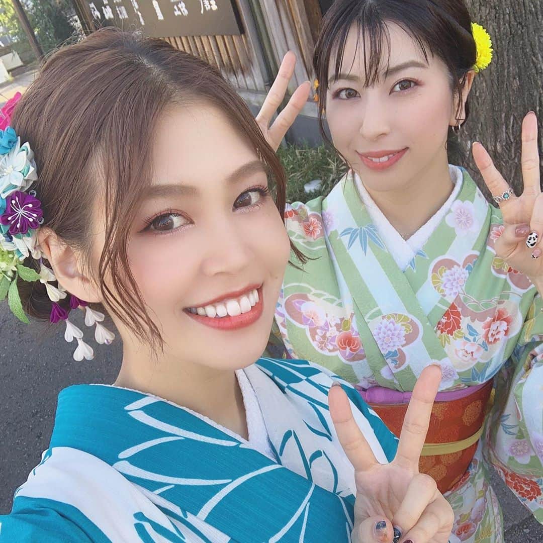 吉岡久美子さんのインスタグラム写真 (吉岡久美子Instagram)「、 しよりとの着物写真☺️👘 、 よくインスタグラマーさんが 撮っ