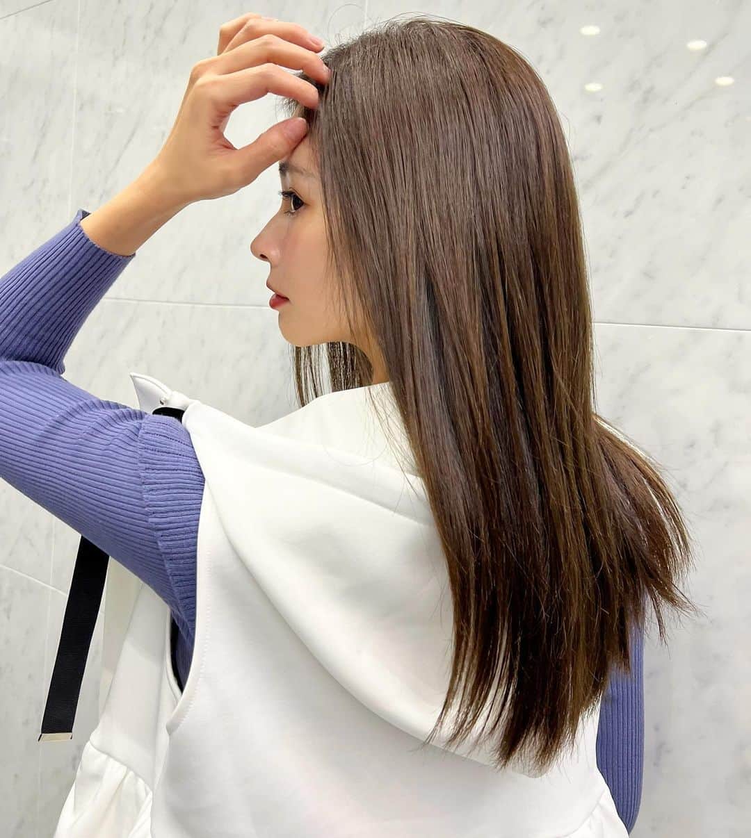 得あゆさんのインスタグラム写真 (得あゆInstagram)「髪色最高に良くないか？🤍 何色っていうんだろ？ naoki.hair 全部