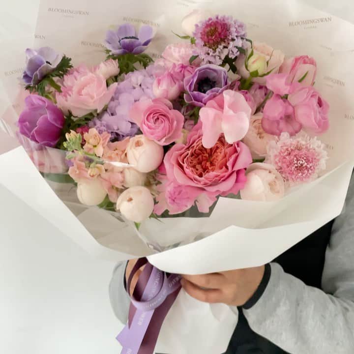 Florist.janeさんのインスタグラム動画 (Florist.janeInstagram)「보라+핑크 조합은 사랑이죠 💜 블스