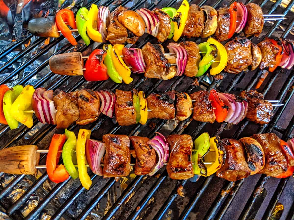 Kebab skewers with beef Simple recipe Pizza Place Stafford
