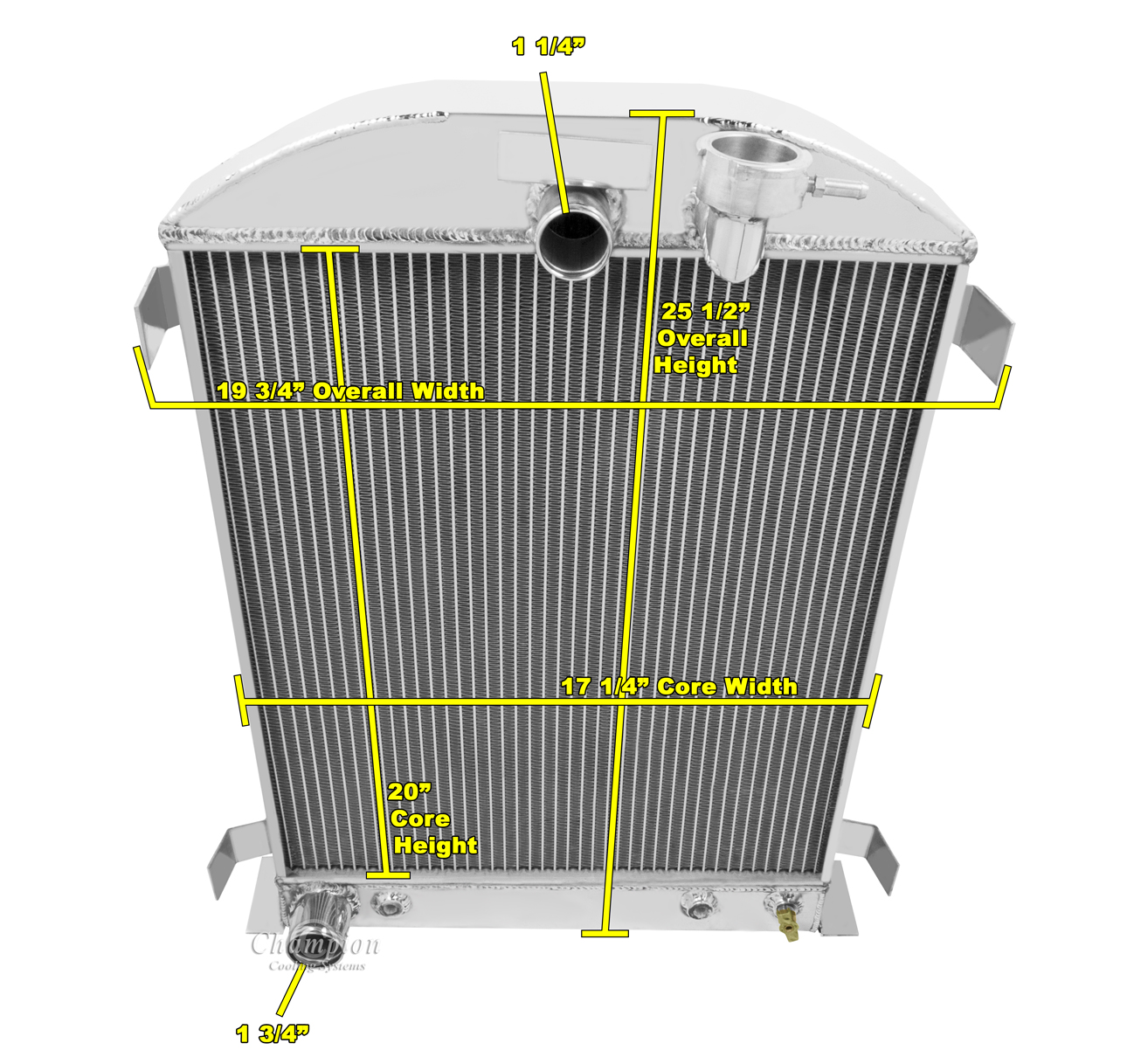 1932 Ford Model 18 Aluminum Radiator Instant Radiator