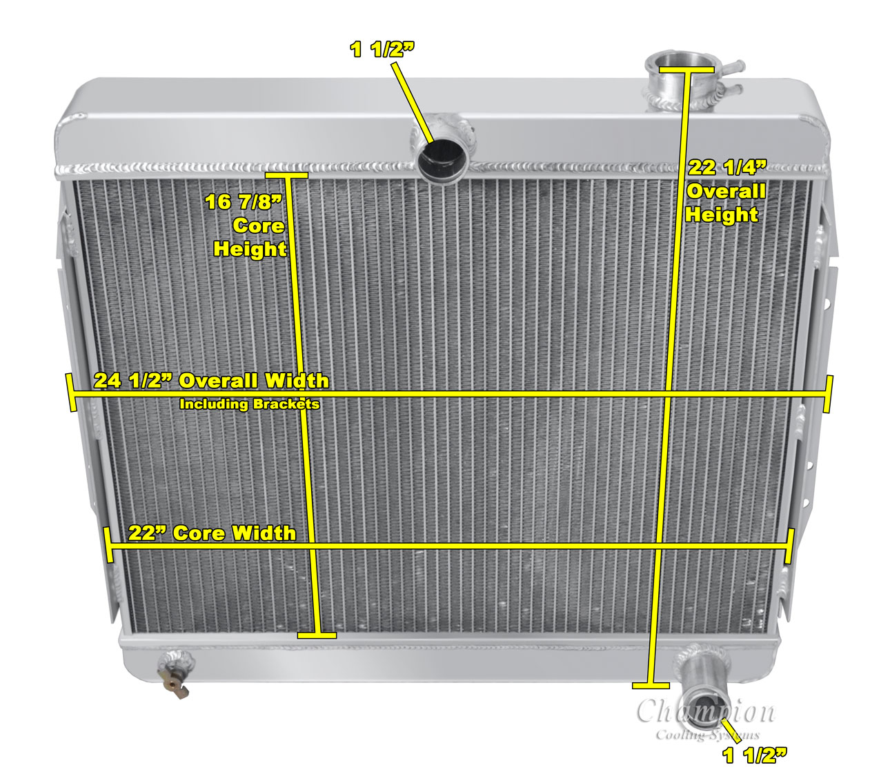 1970 1971 Jeep CJ5 Aluminum Radiator Instant Radiator