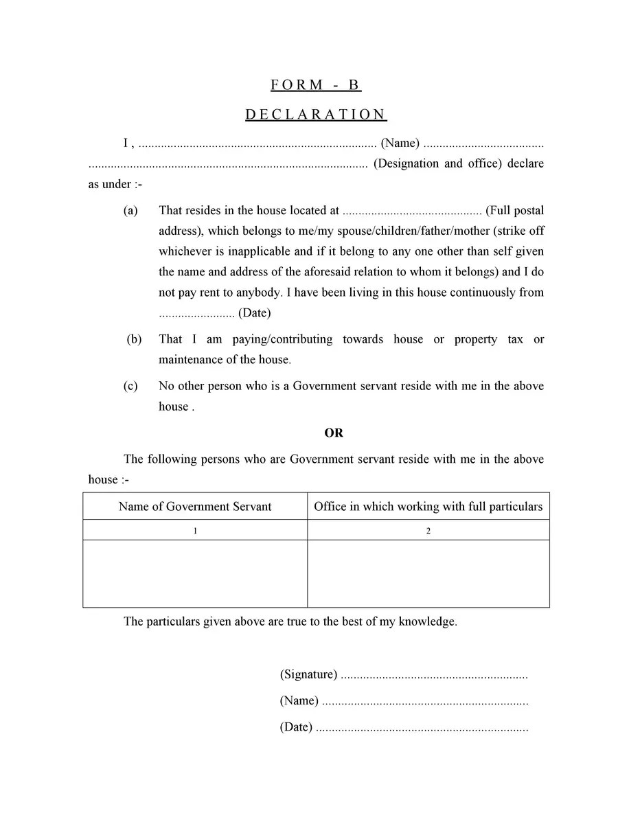 HRA Form PDF InstaPDF