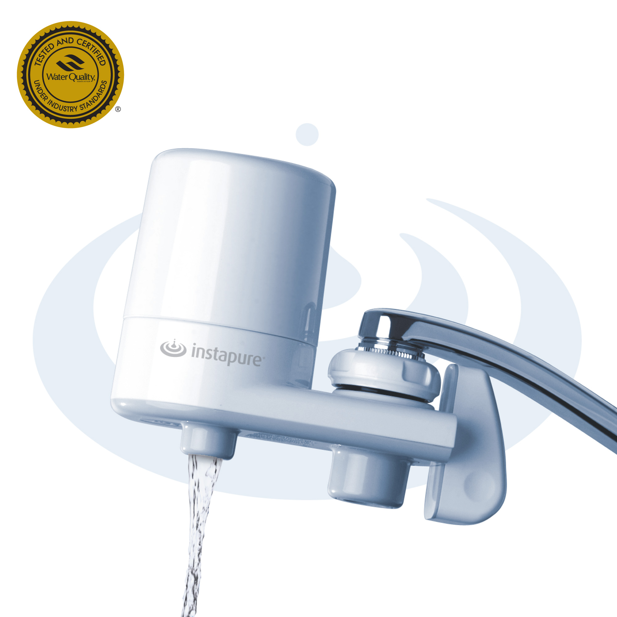 F5 COMPLETE Tap Water Filtration System by Instapure, White with White
