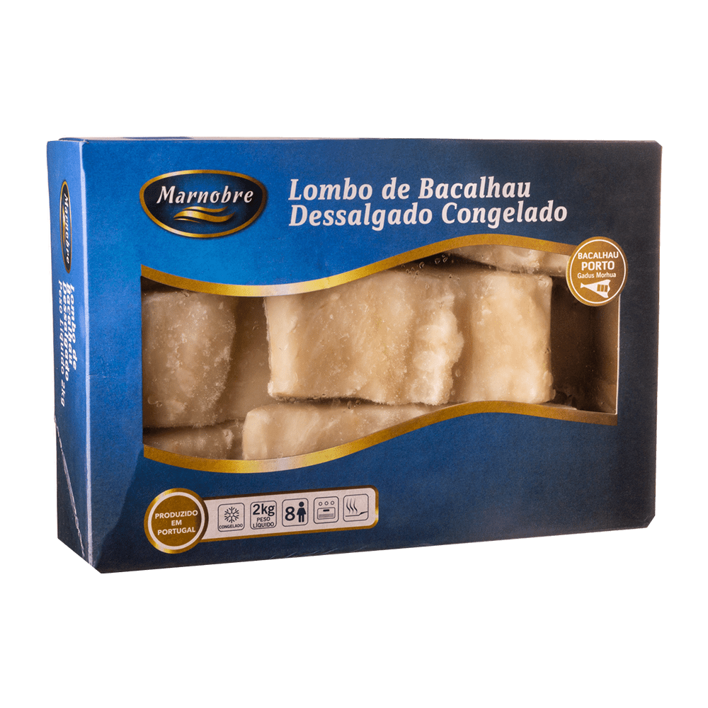 Lombo de Bacalhau Dessalgado Congelado 6 lombos Casa Flora