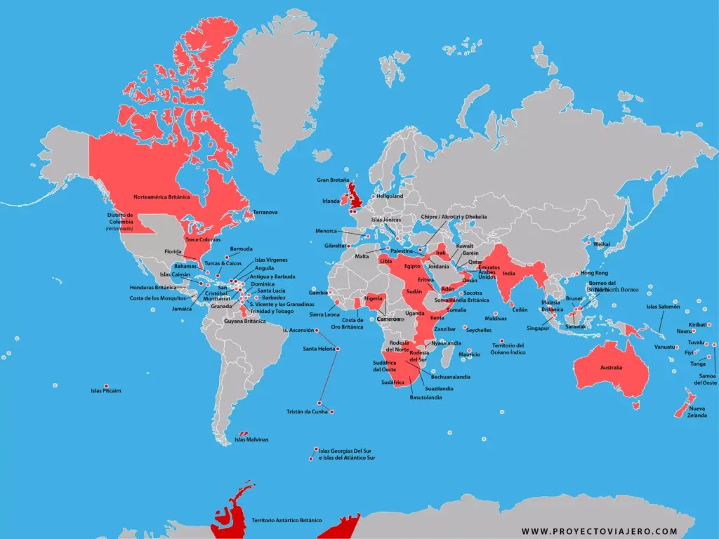 La historia del Imperio Británico de origen a caída