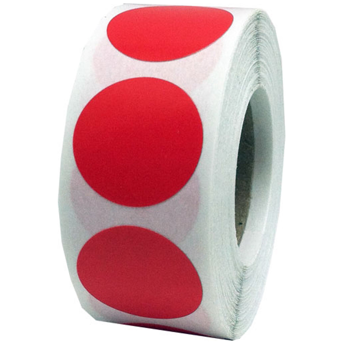 Red Color Code Labels 3/4" Round