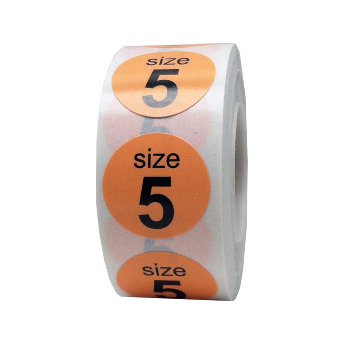 Size 5 Colored Shoe Stickers 500/Roll Retail Supplies