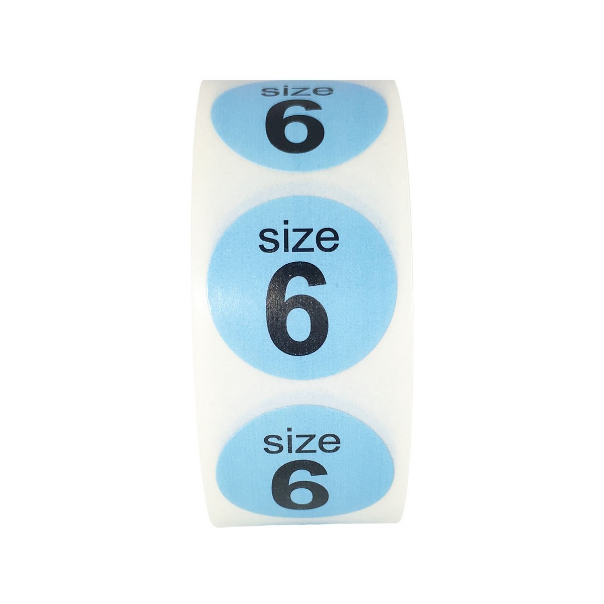 Size 6 Colored Shoe Stickers 500/Roll Retail Supplies