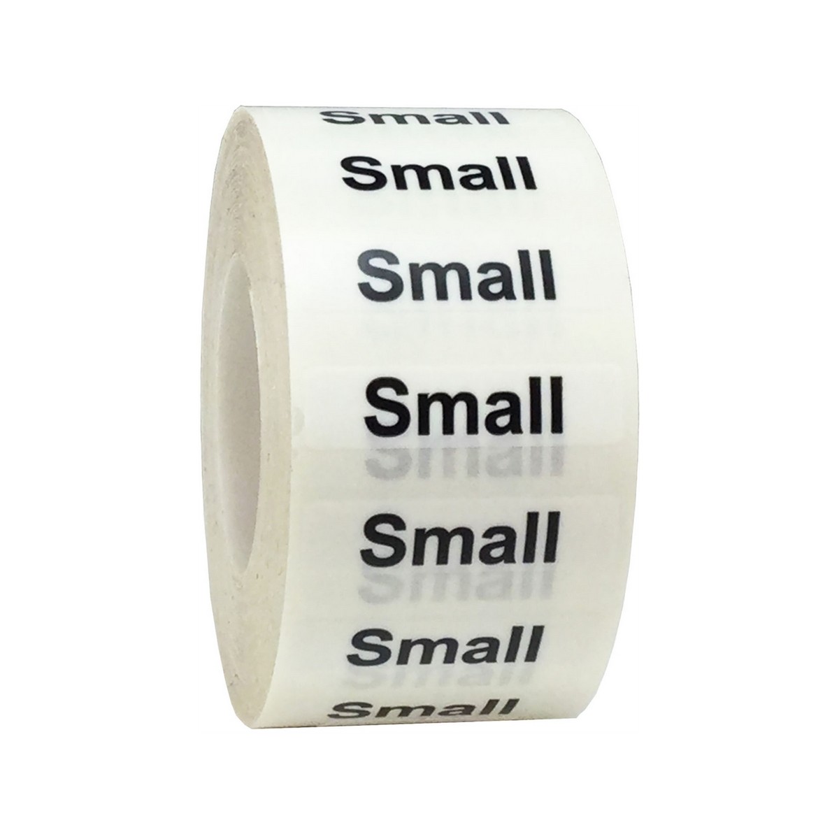 Clear Small Size Strip Labels for Retail Shirts 1.25" x 5