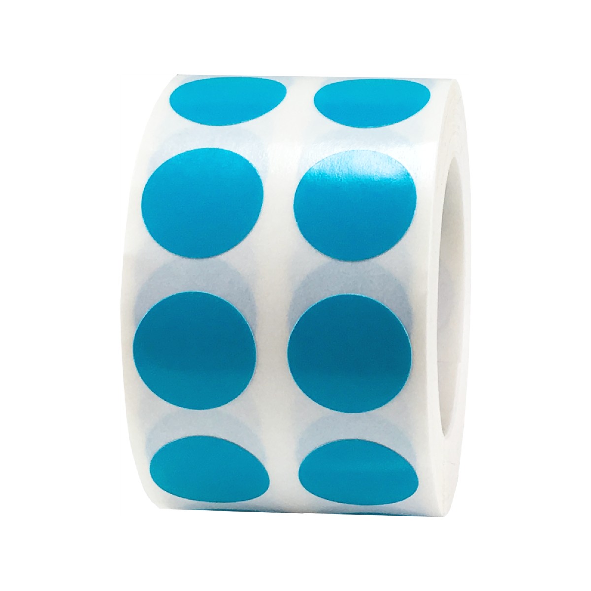 Small Aqua Dot Stickers 1/2"