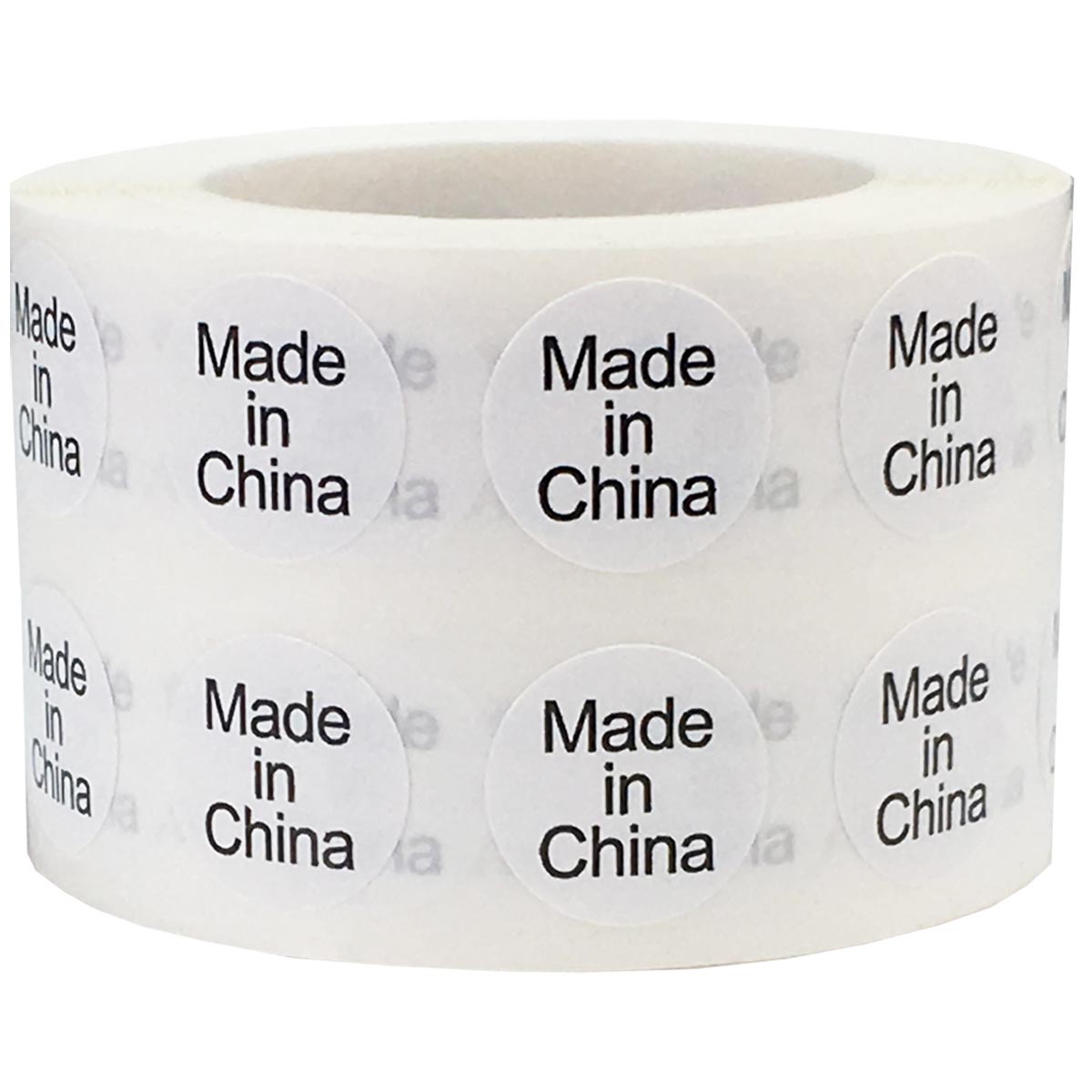 Small Made in China Stickers 1/2" Round 1,000/Roll